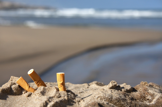 Filtros o colillas de cigarro descartados son el tipo de basura más comunes en playas y costas de todo el mundo Filtros o colillas de cigarro descartados son el tipo de basura más comunes en playas y costas de todo el mundo