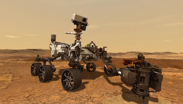 El rover Perseverancia de la NASA. Recreación cgi El rover Perseverancia de la NASA. Recreación cgi