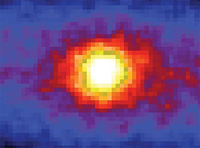 Imagen obtenida por el detector de neutrinos Super-Kamioka