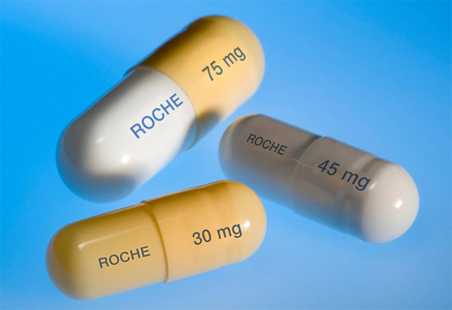 Cápsulas de Tamiflu, medicamento que ha resultado tener muchas reacciones adversas y poca eficacia Cápsulas de Tamiflu