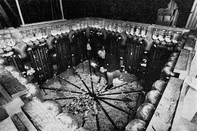 El Universo 25 en febrero de 1970, en su día 681. Al centro se aprecia una masa de ratones en la cloaca de comportamiento. (c) Yoichi Okamoto Recinto del experimento de ratones