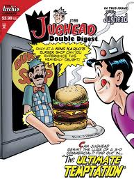 Torombolo, adicto a la comida Torombolo frente a una hamburguesa