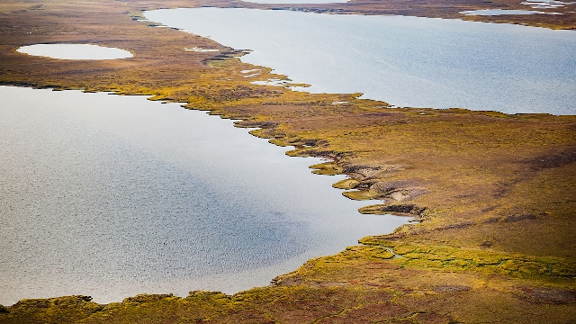 Ternokarst en Alaska. NASA- Caltech Ternokarst en Alaska. NASA- Caltech