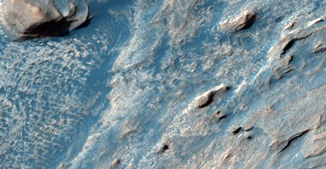 Cráter Gale, imagen de la cámara HiRISE