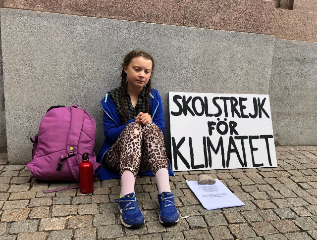 Greta Thunberg en huelga