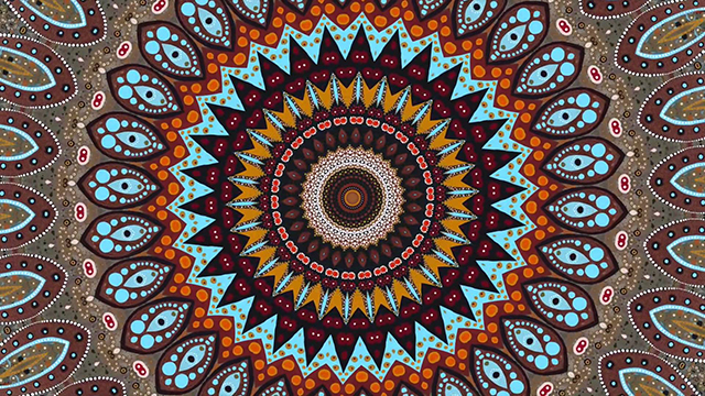 Un mandala, símbolo ritual y espiritual para propiciar una meditación más profunda