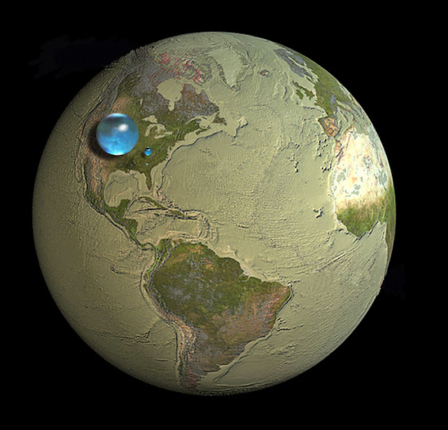 El agua de la Tierra en una esfera